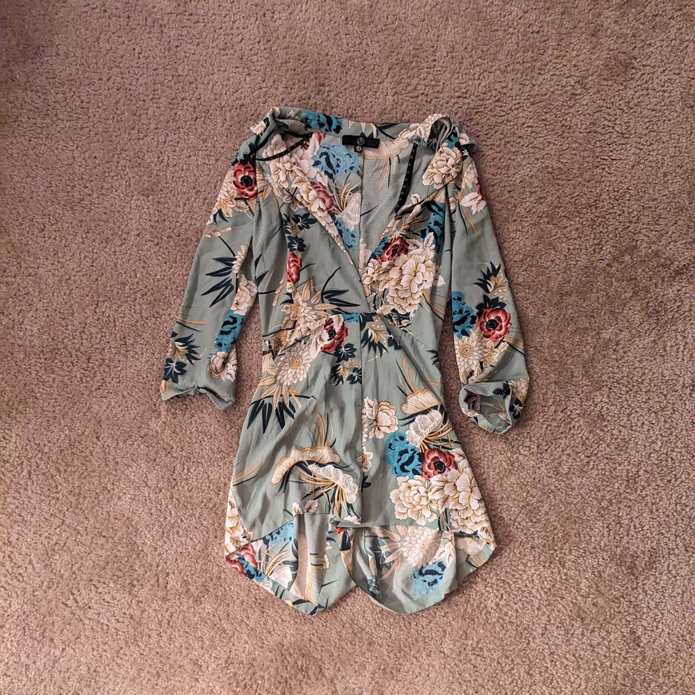 Floral Long Sleeve Romper